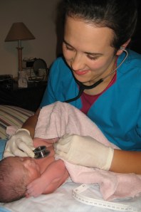 Time for the newborn exam.