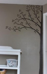 The lovely tree that my mom painted while she was here visiting