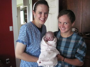 Little baby K, and my sweet assistant Beth, who also helped me with the delivery of baby K's big sister!