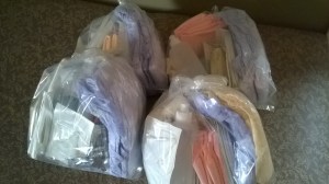 Birth kits ready to be delivered to families at their home visits!