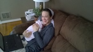 Enjoying my little "vacation"...you can see my little tote on the end table